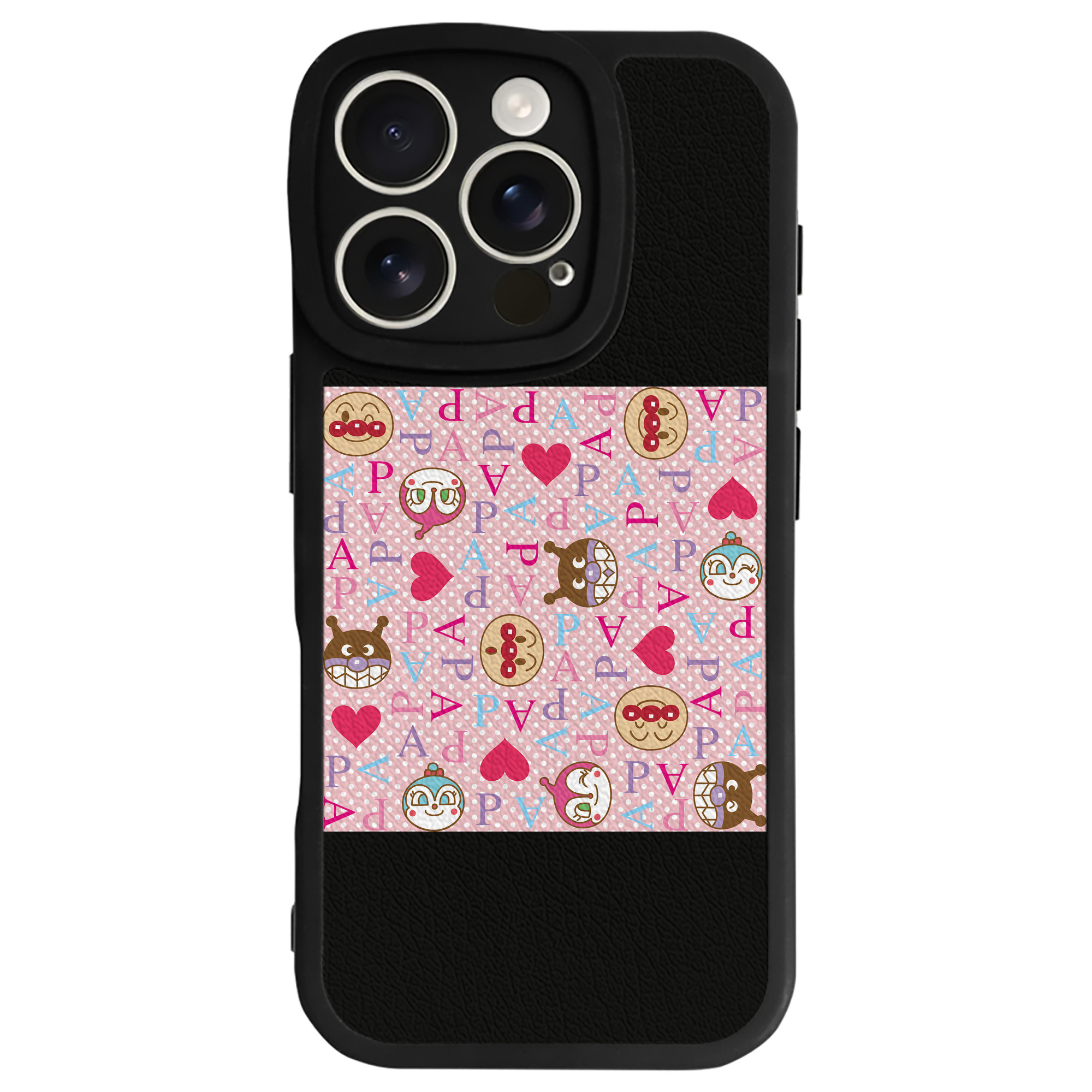 （画像用） アンパンマン Anpanman 【iPhone 16シリーズ対応】シリコンスマホケース（レザー調） 材質：シリコン